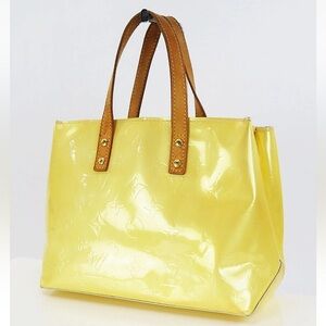 Louis Vuitton Sunny Yellow Tote with Tan Handles